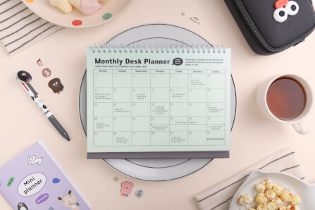 สมุดแพลนเนอร์แบบตั้งโต๊ะ Ropamoda month Desk planner สีเขียว_2